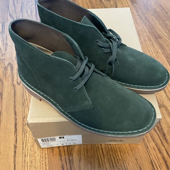 Clark’s bushacre 2 desert boots men’s 7 green suede (women’s 9) NWT - Picture 2 of 6